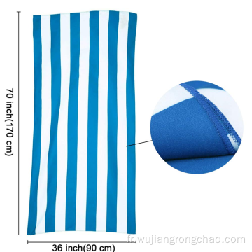 Serviette de plage en daim imprimé en microfibre avec sac de transport